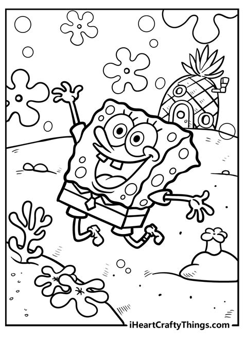 spongebob spring coloring pages